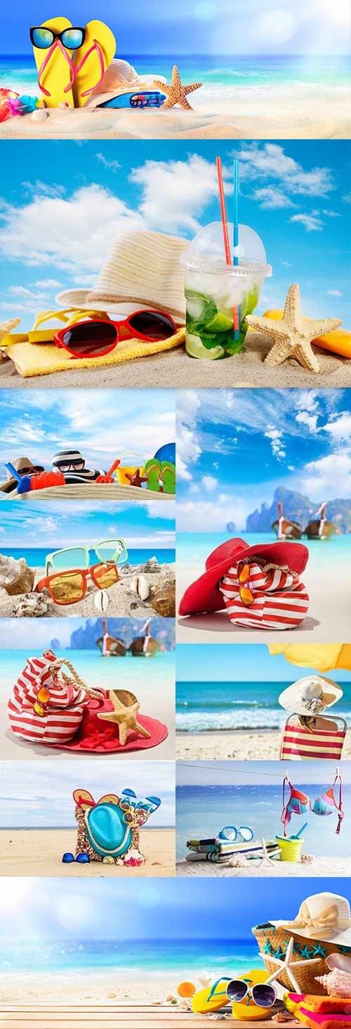 Summer solar sea tour and beach bag