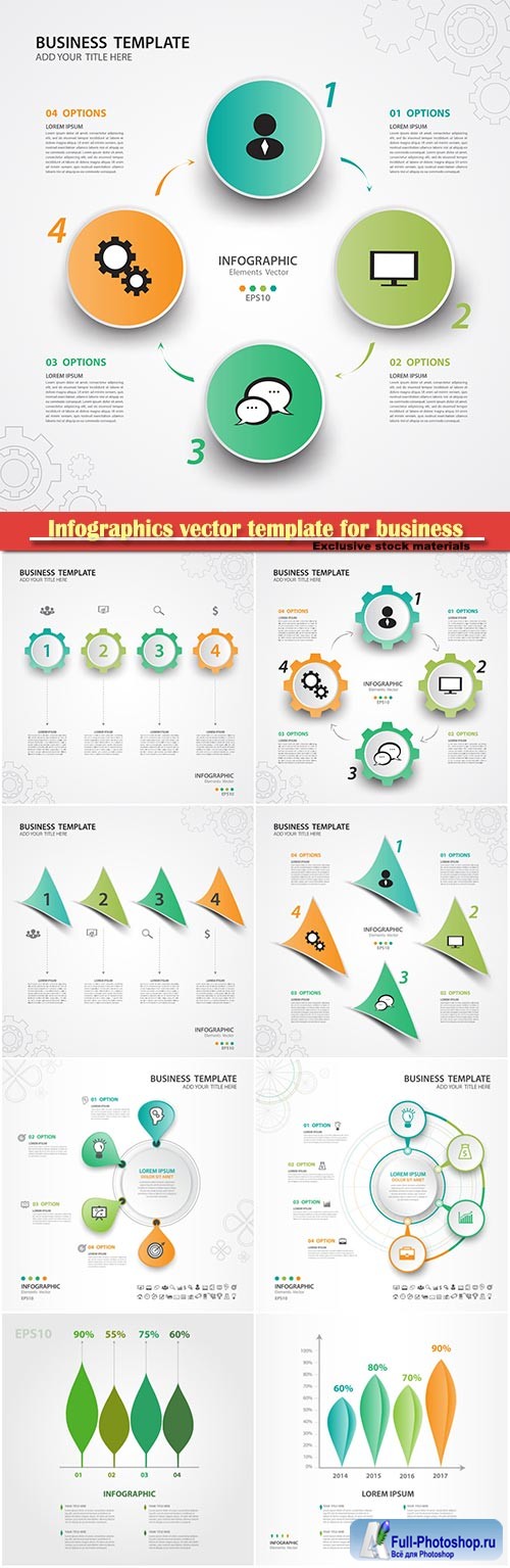 Infographics vector template for business presentations or information banner # 89