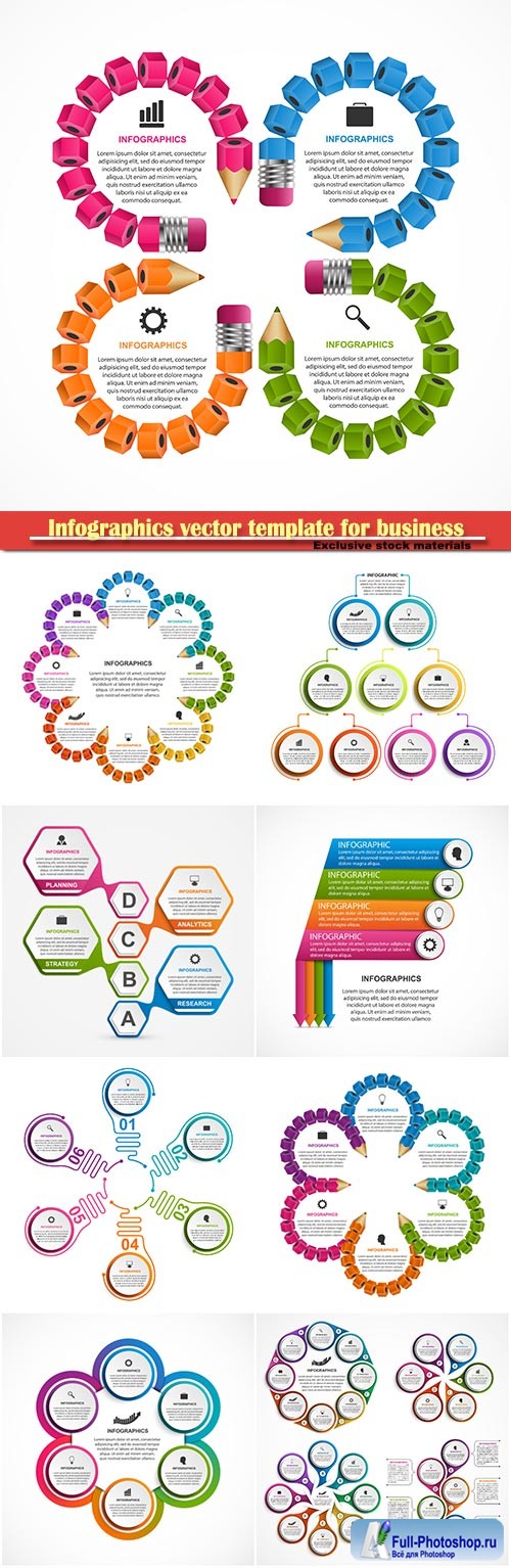 Infographics vector template for business presentations or information banner # 83