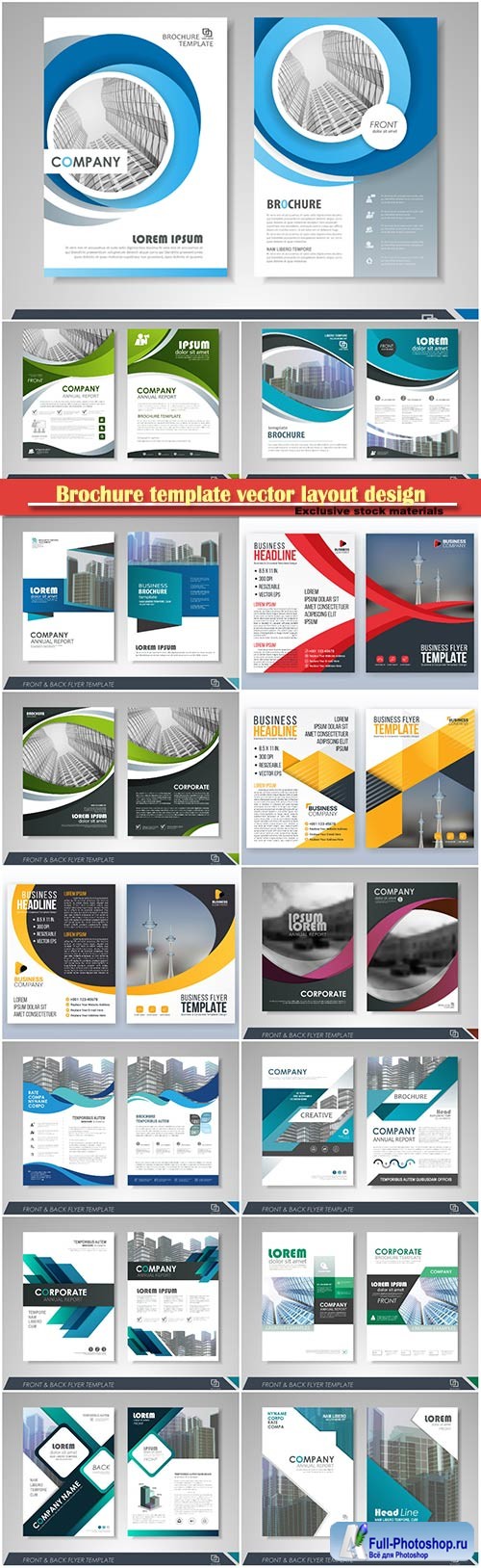 Brochure template vector layout design, corporate business annual report, magazine, flyer mockup # 210