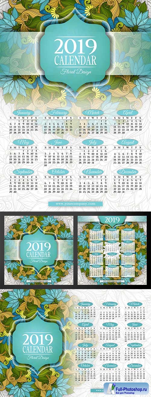 Calendar 2020 year template creative vector design # 3