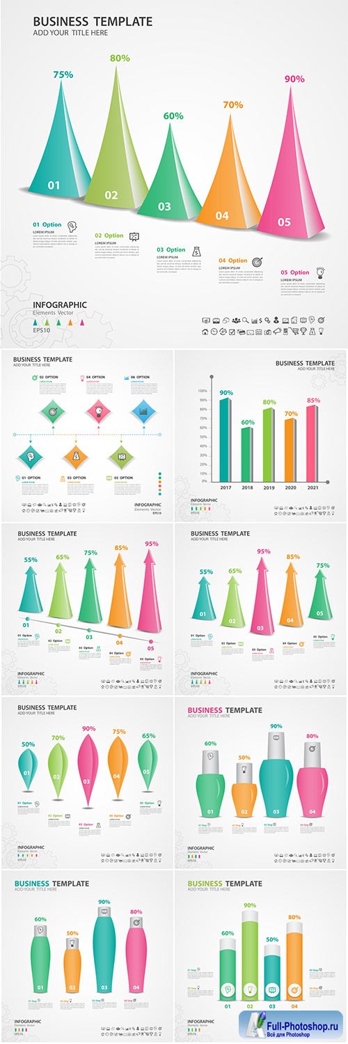 Infographics vector template for business presentations or information banner # 91