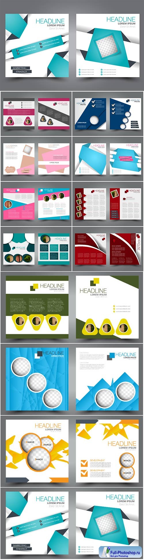 Vector flyer template, brochure design for business and education