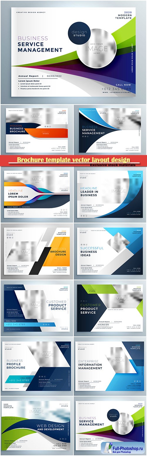 Brochure template vector layout design, corporate business annual report, magazine, flyer mockup # 215