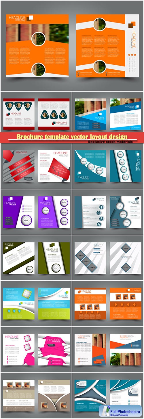 Brochure template vector layout design, corporate business annual report, magazine, flyer mockup # 221