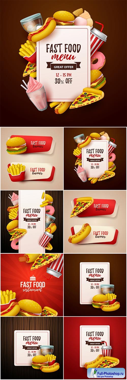 Fastfood vector background