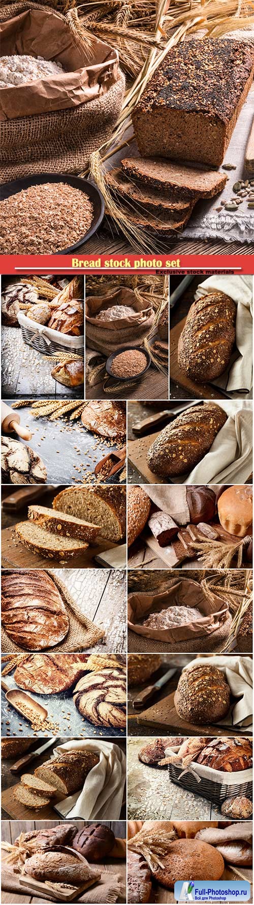 Bread stock photo set