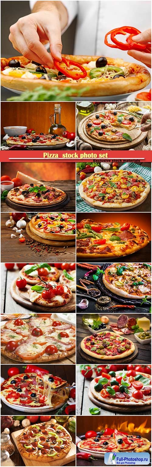 Pizza  stock photo set
