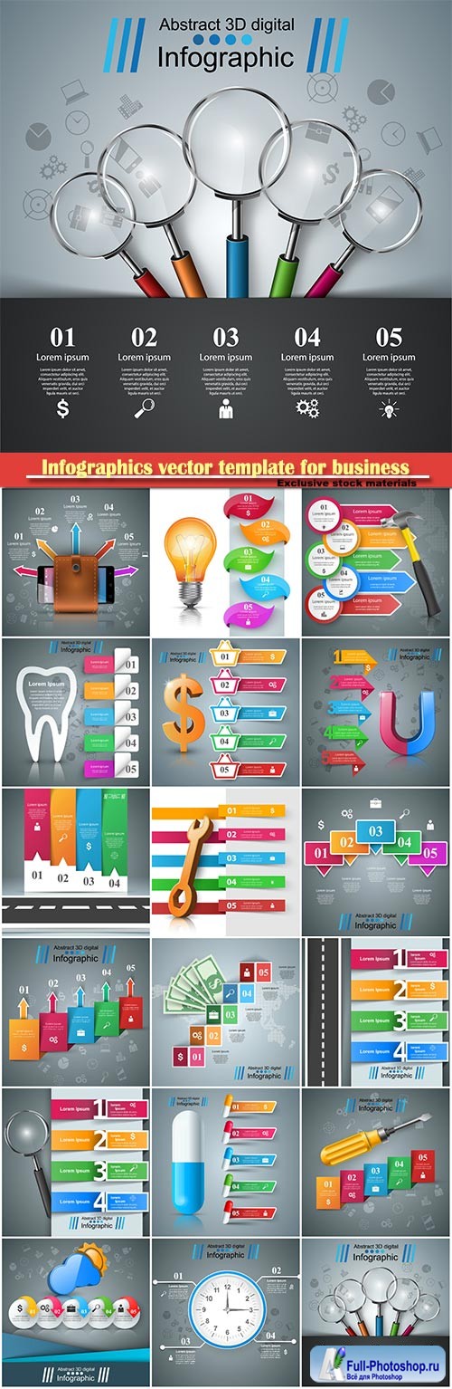 Infographics vector template for business presentations or information banner # 102