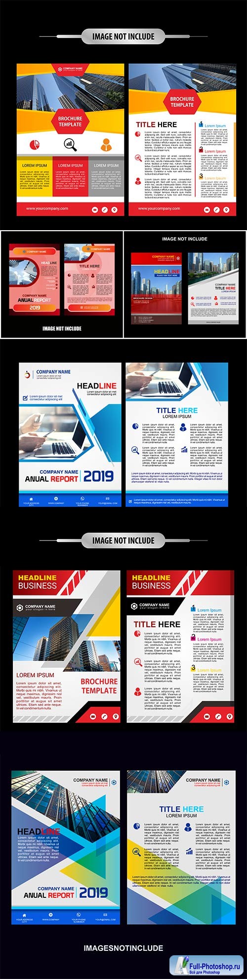 Brochure template vector layout design, corporate business annual report, magazine, flyer mockup # 225