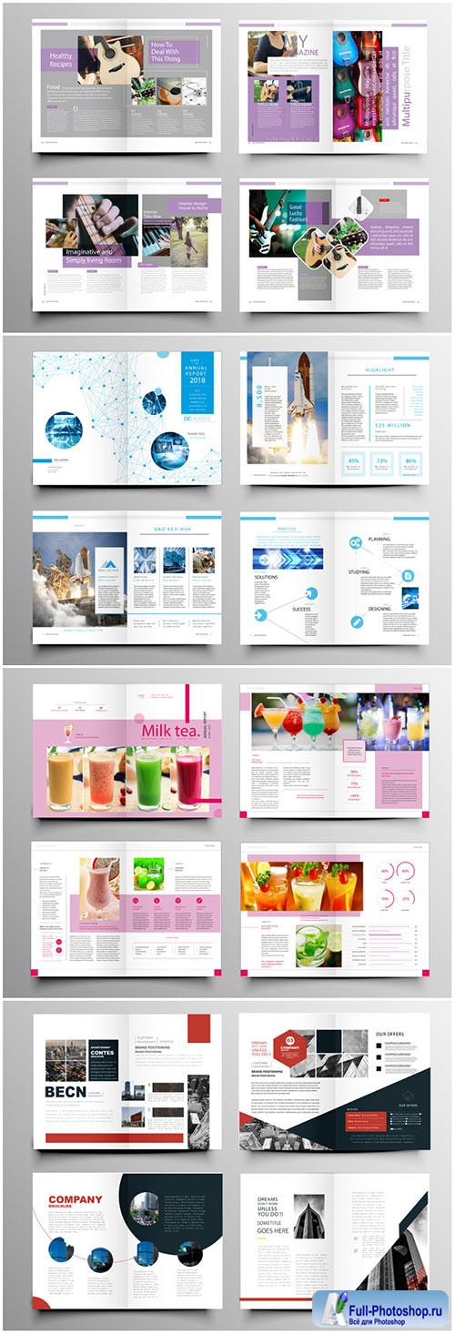 Brochure template vector layout design, corporate business annual report, magazine, flyer mockup # 238