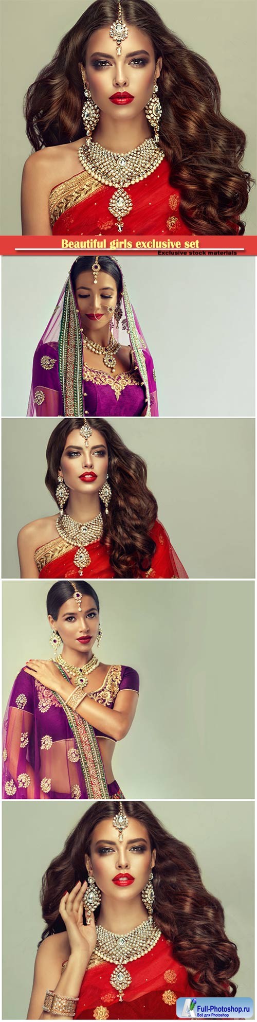Beautiful Indian girls with precious jewels