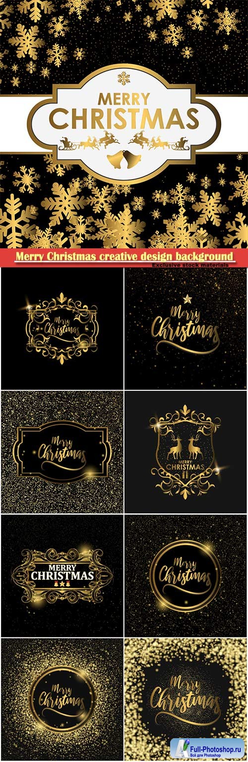 Merry Christmas creative design background vector illustration