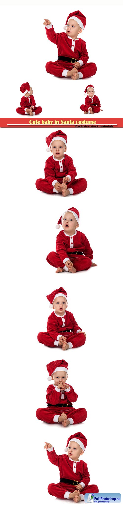 Cute baby in Santa costume