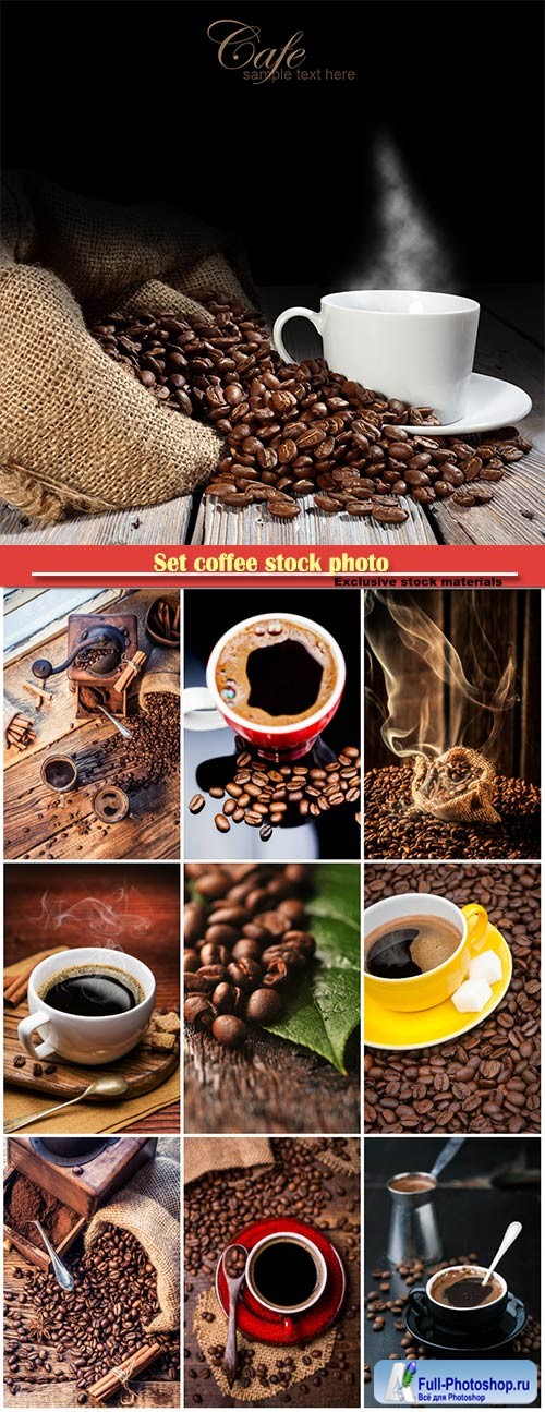 Set coffee stock photo