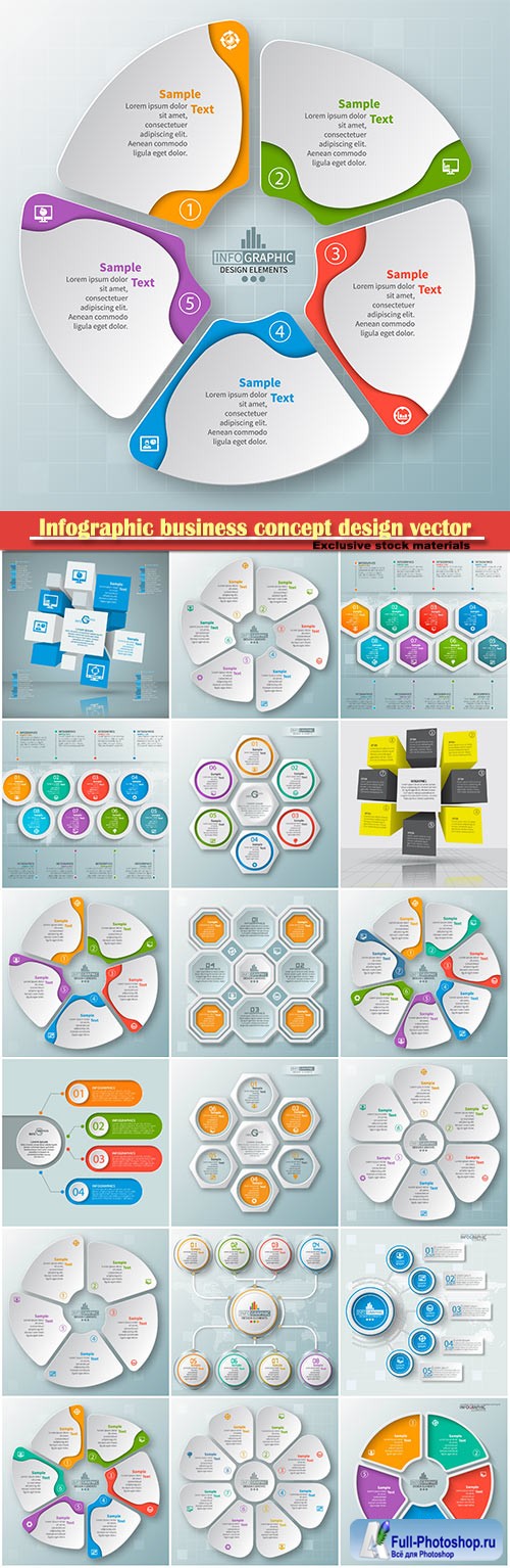 Infographic business concept design vector illustration # 2
