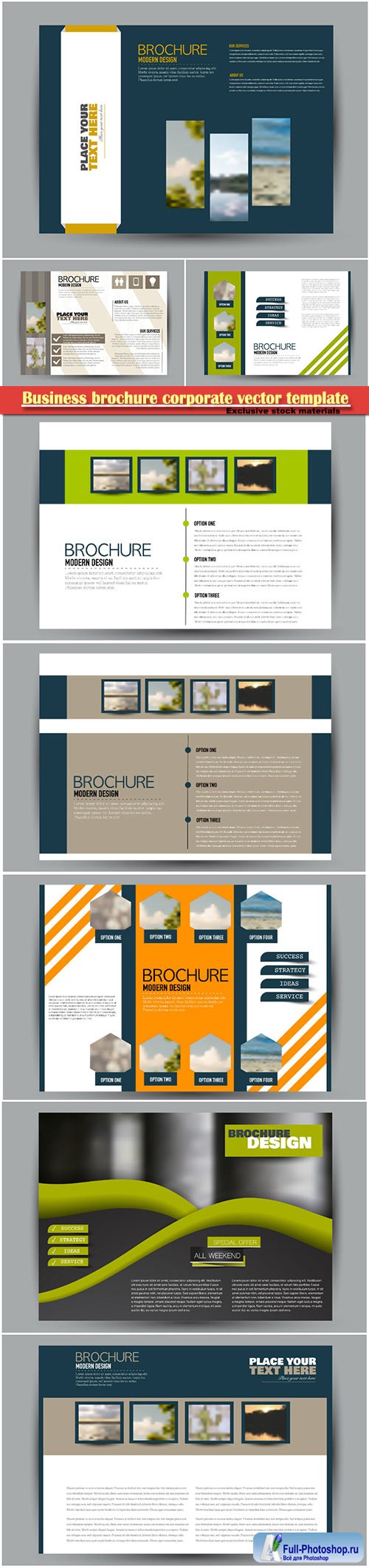 Business brochure corporate vector template, magazine flyer mockup # 17