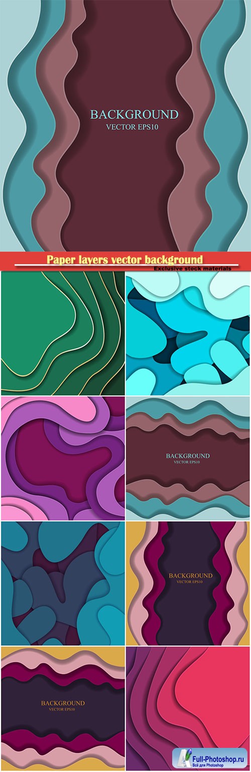 Paper layers vector background