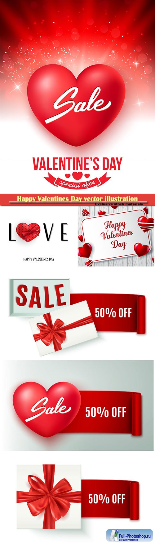 Happy Valentines Day vector illustration with love icon set
