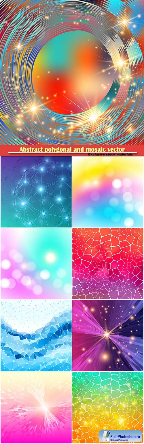 Abstract polygonal and mosaic vector background