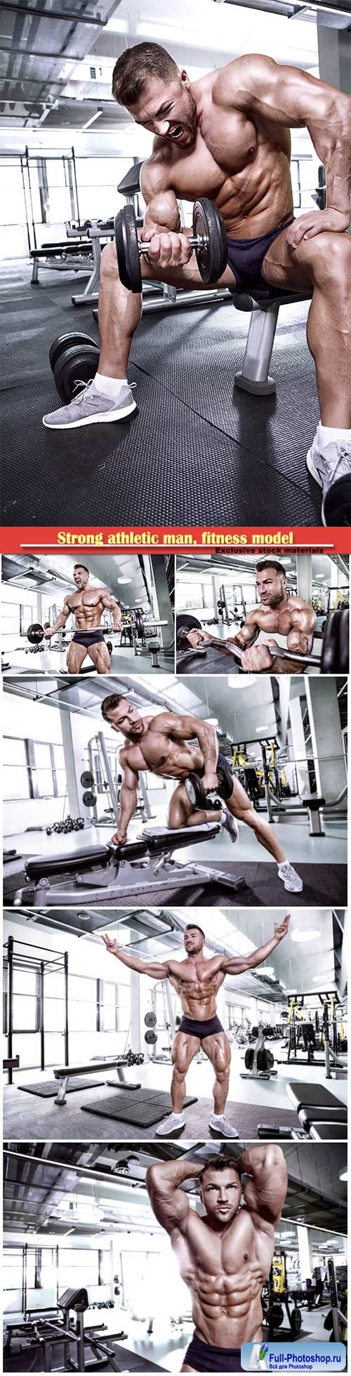 Strong athletic man, fitness model