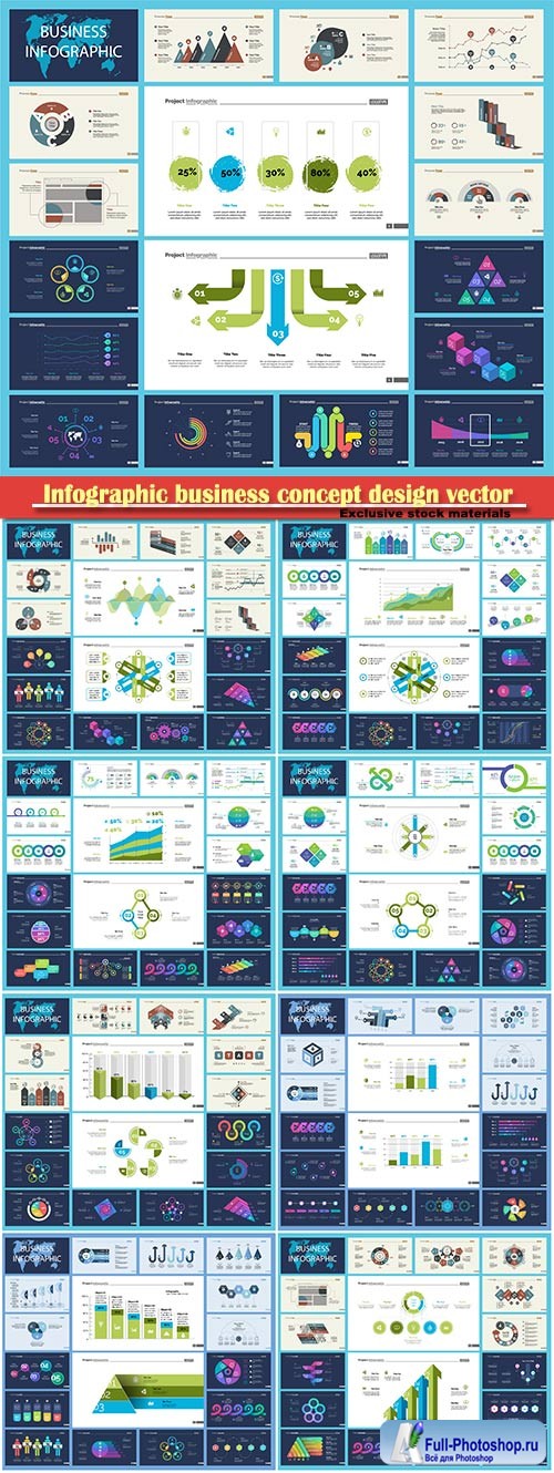 Infographic business concept design vector illustration # 7