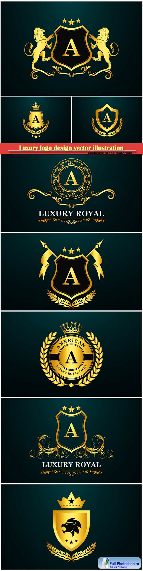 Luxury logo design vector illustration template