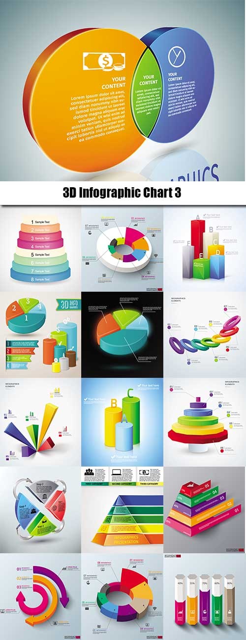 3D Infographic Chart 3
