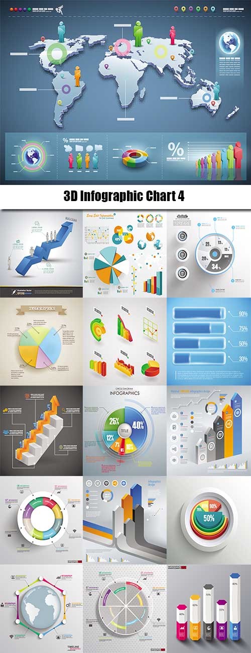 3D Infographic Chart 4