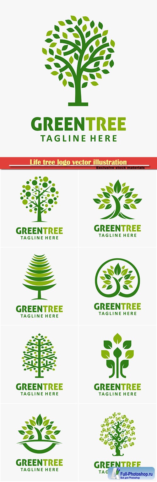 Life tree logo vector illustration