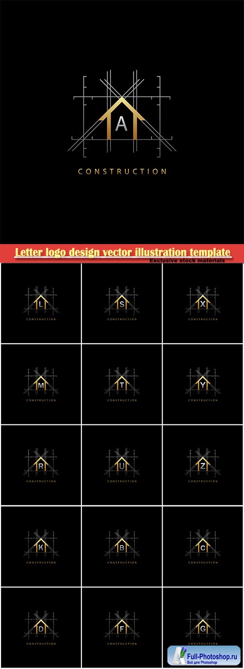 Letter logo design vector illustration template # 21