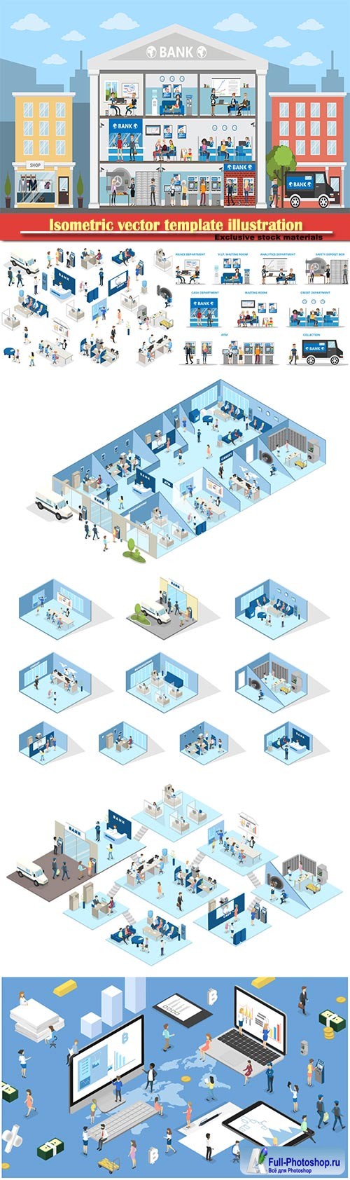 Isometric vector template business illustration # 45