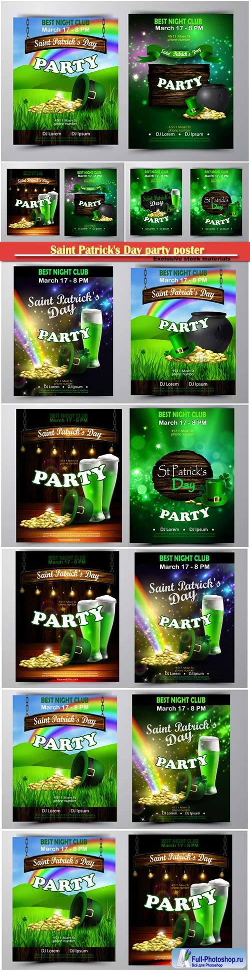 Irish holiday Saint Patrick s Day party poster