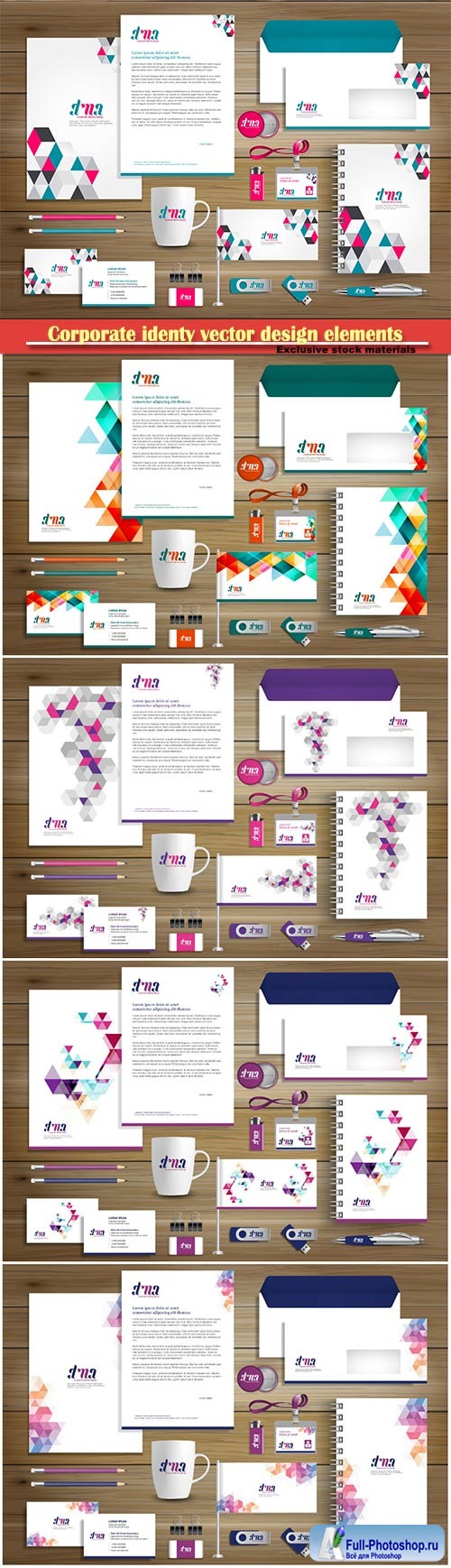 Corporate identy vector design elements illustration template