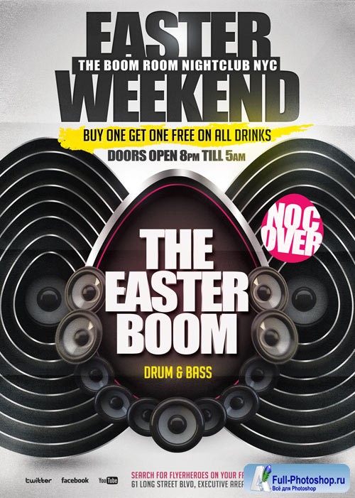 Easter Boom psd flyer template