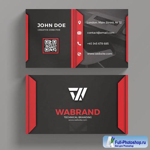 Red Art - business card templates