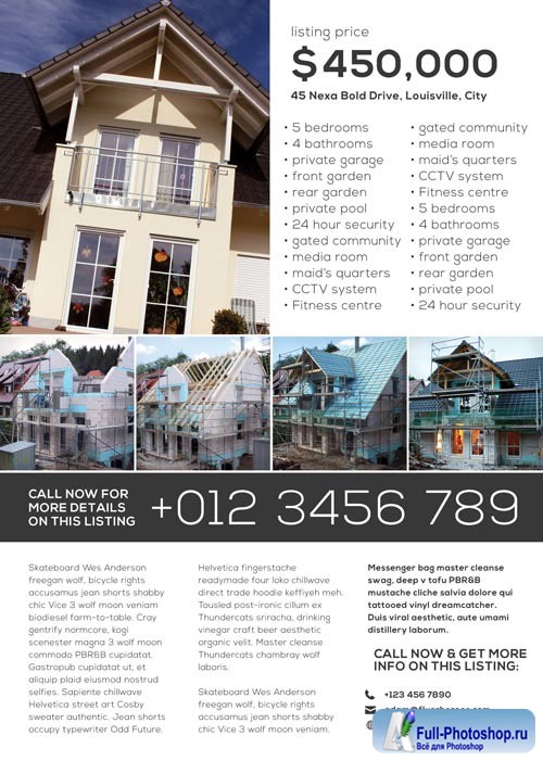 Simple Real Estate psd flyer template