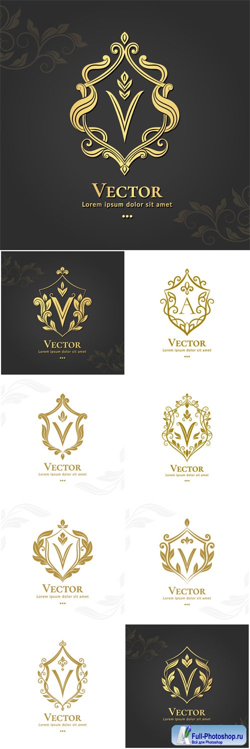 Logo gold vector template