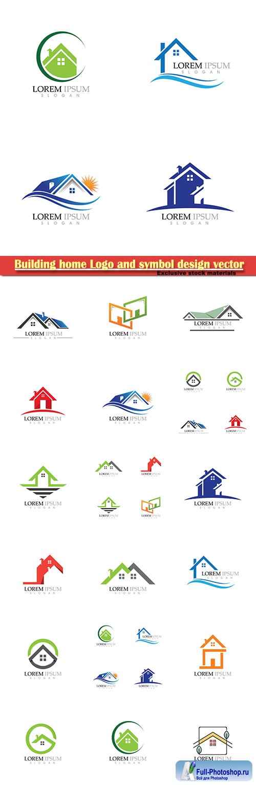 Building home Logo and symbol design vector