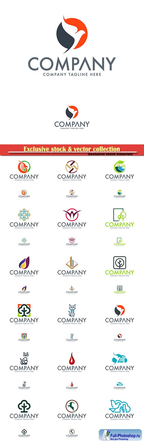 Logo vector template business set, company tagline here # 2