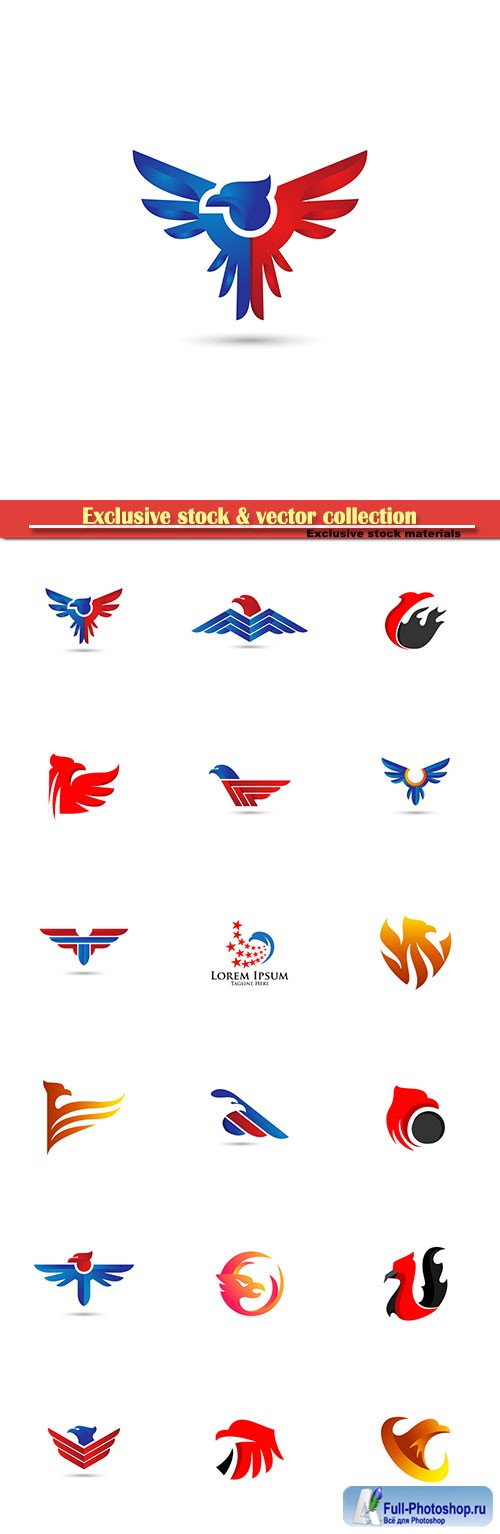 Eagle vector logo illustration