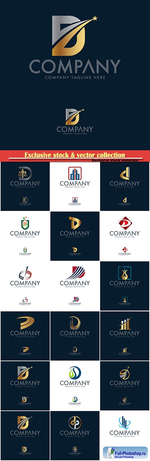 Logo vector template business set, company tagline here # 4