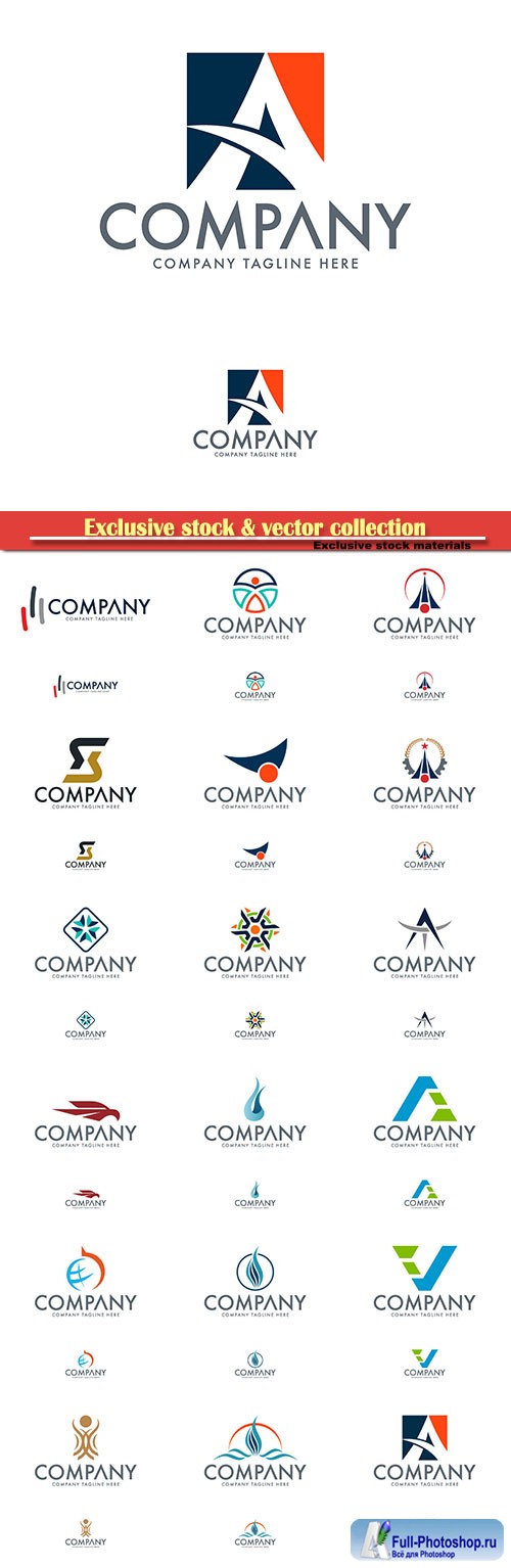 Logo vector template business set # 25