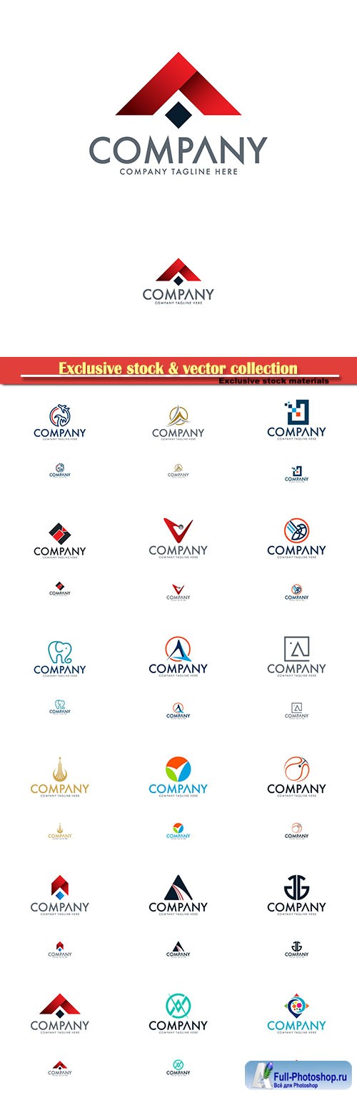 Logo vector template business set # 30