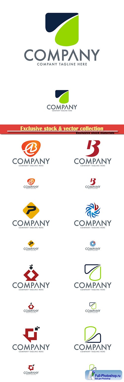 Logo vector template business set # 65
