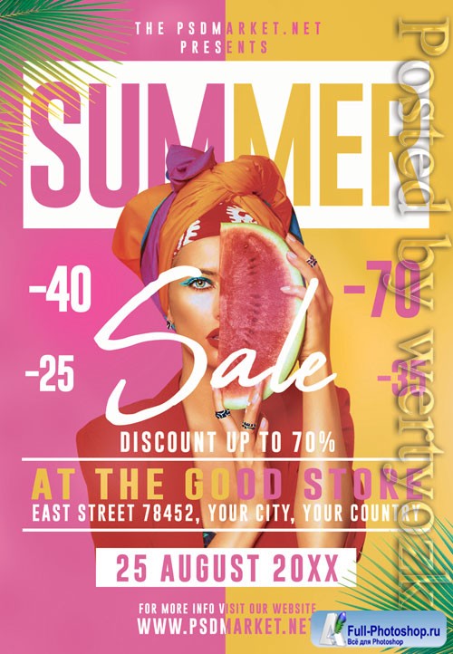 Summer sale event - Premium flyer psd template