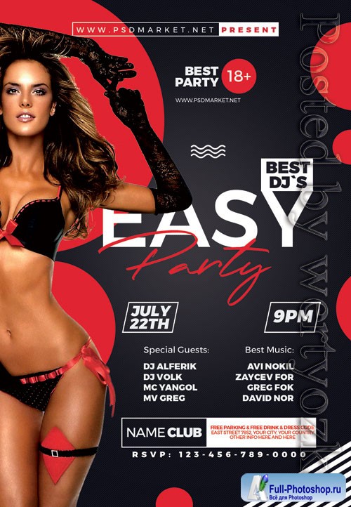 Easy party - Premium flyer psd template