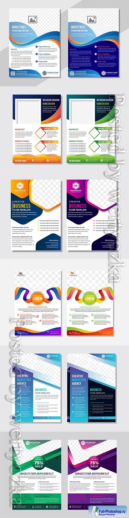 Business vector design template for brochure, flyer