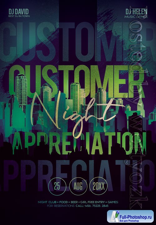Customer appreciation night - Premium flyer psd template