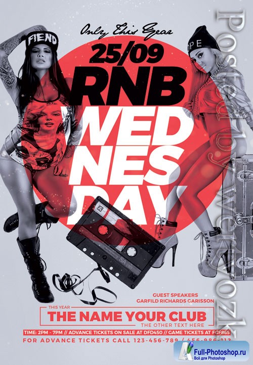 Rnb wednesday - Premium flyer psd template